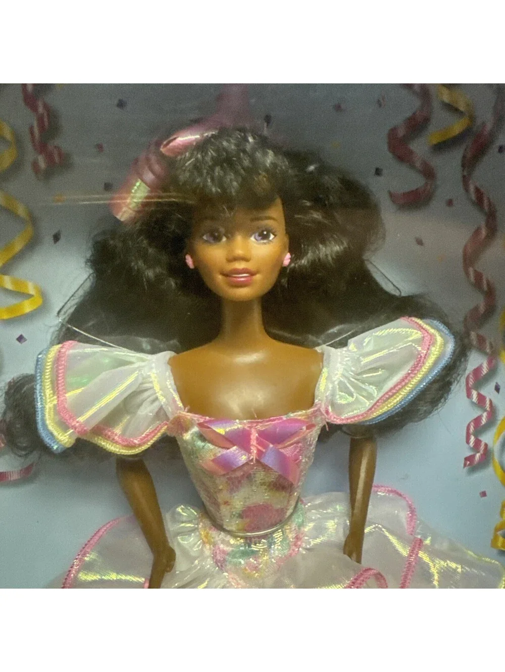 Vintage 1995 Mattel Happy Birthday African American Barbie Doll Damaged Box NRFB
